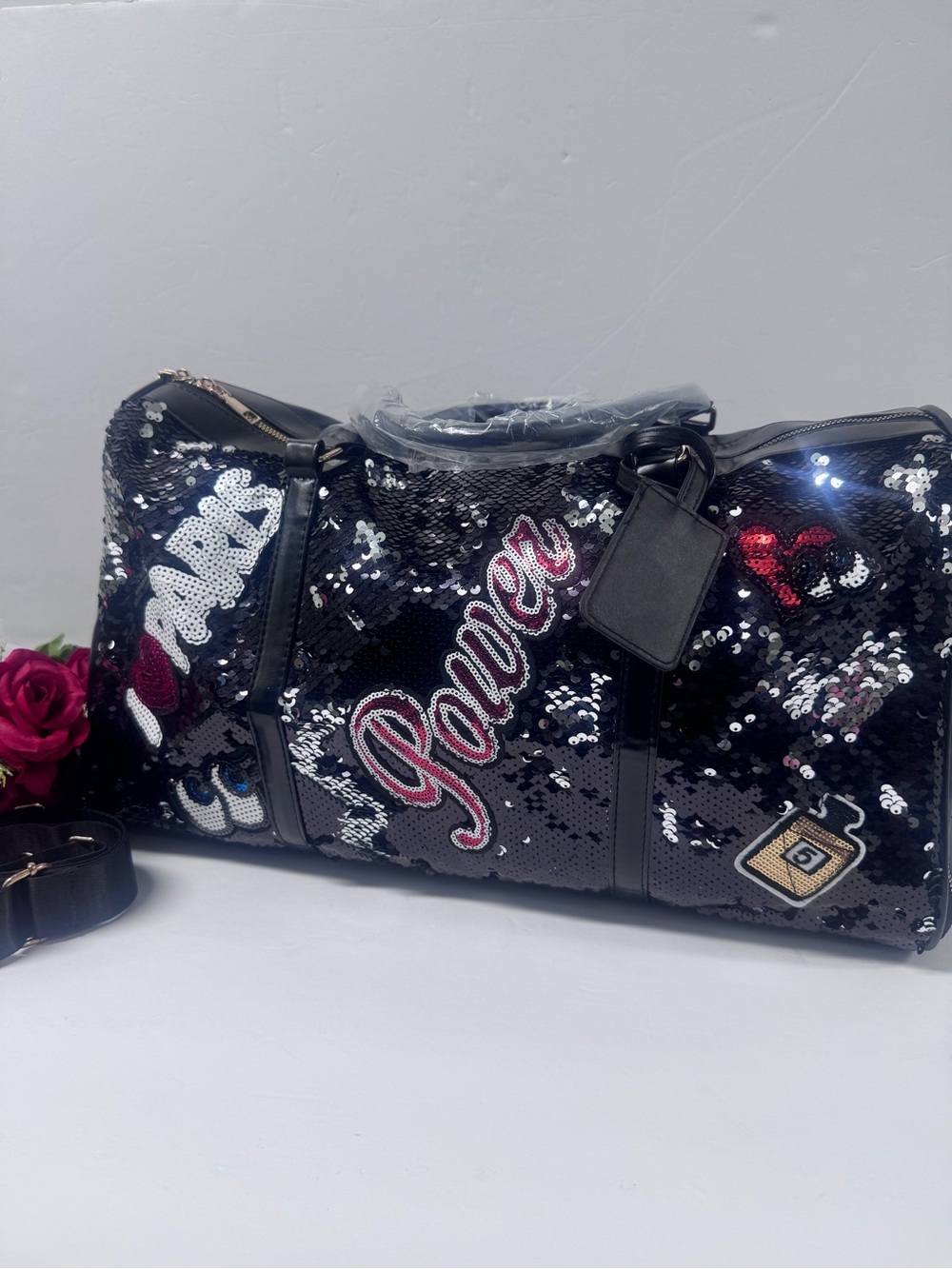 I ♥️ PARIS SEQUIN TRAVEL BAG
